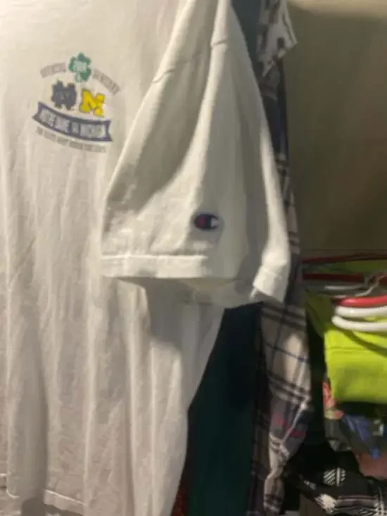 Champion 2014 Official Gameday Notre Dame vs Michigan T-Shirt Elite Meet Under t - Picture 3 of 3